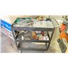 Image 1 : METAL MOBILE WORK CART WITH CONTENTS -TAPS AND DIES COLLETS AND MUCH MORE