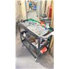 Image 2 : METAL MOBILE WORK CART WITH CONTENTS -TAPS AND DIES COLLETS AND MUCH MORE