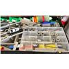 Image 3 : METAL MOBILE WORK CART WITH CONTENTS -TAPS AND DIES COLLETS AND MUCH MORE