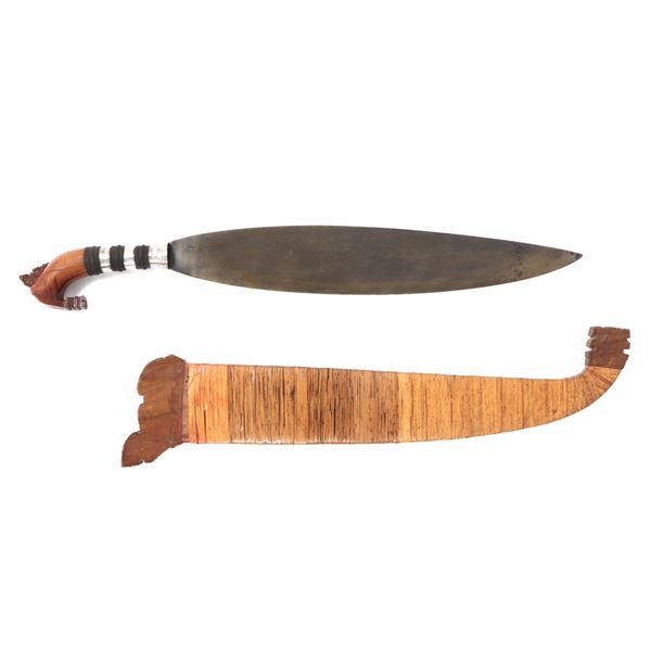 Philippines Moro Barong w/ Scabbard & Thick Blade