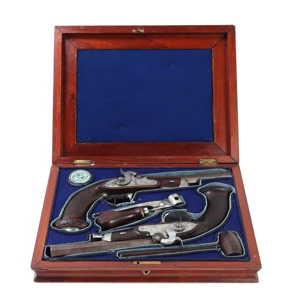 French Pair of Officer's Percussion Pistols by Juste