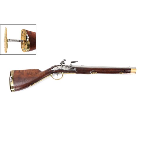 Excellent Flintlock Carbine w/ Expanding Stock, 18th c.