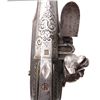 Image 4 : Brace of Silver Inlaid & Engraved Flintlock Cavalry Pistols, Late 18th c.