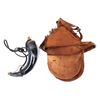 Image 2 : Fine Leather Pouch with Black & White Powder Horn