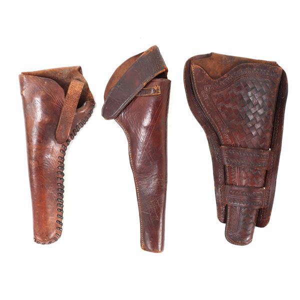 Group of 3 Antique Holsters, 19th C.