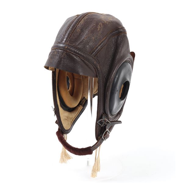 WWII US Navy Leather Flight Cap