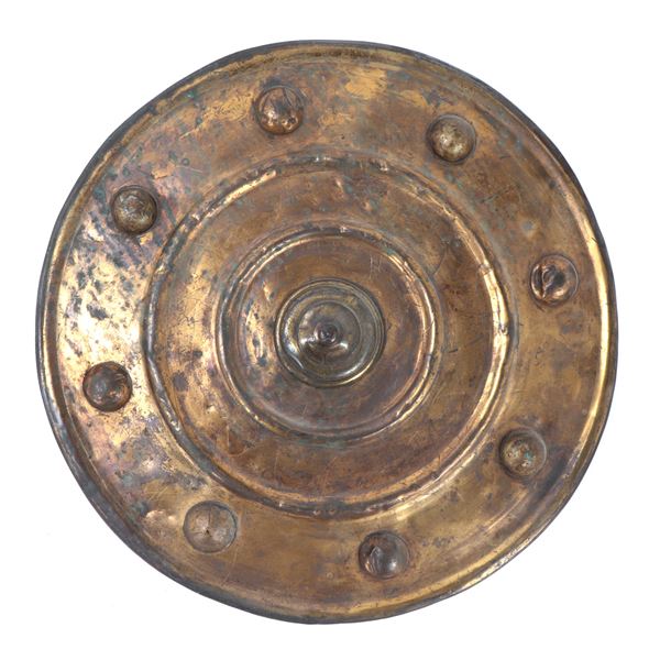 Gilt Brass Buckler Shield, 19th-20th C.