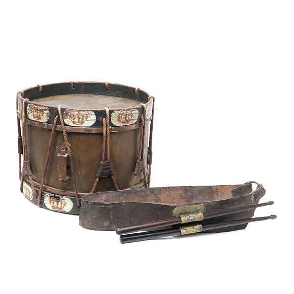 Early English 101st Regiment Drum & Leather Sling, 19th century