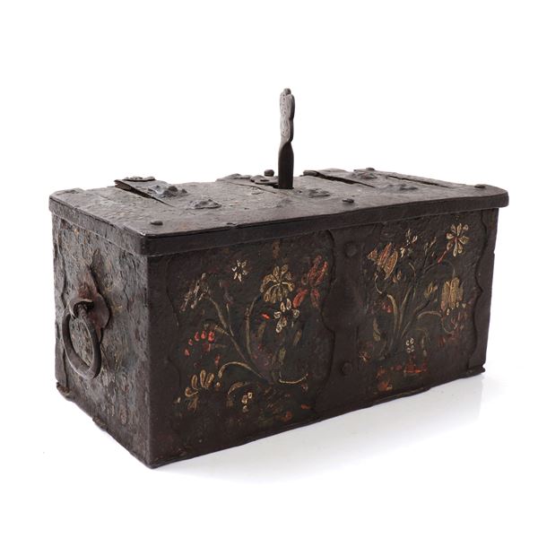 Painted Nuremburg Jewel Casket, 17th C.