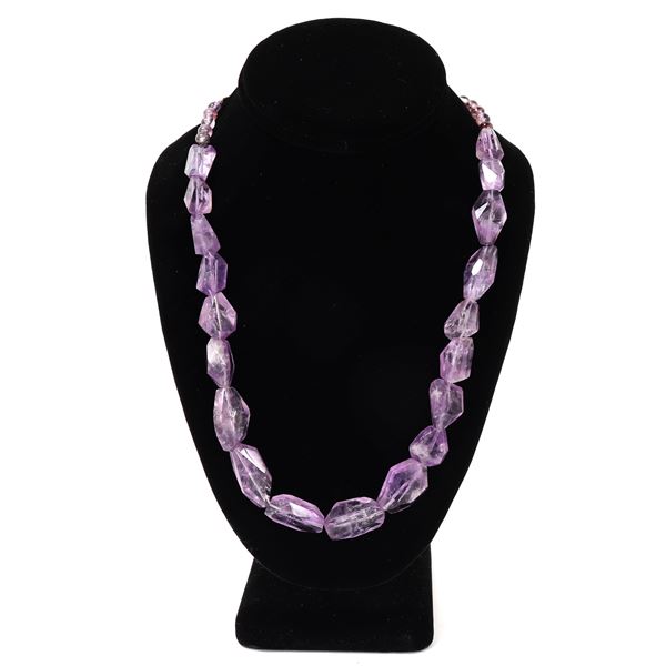 Lovely Lavendar Purple Chunky Amethyst Necklace