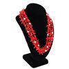 Image 3 : Amazing Bright Red & Pearl Layered Necklace