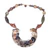 Image 6 : Wonderful Chinese Hardstone Carved Necklace