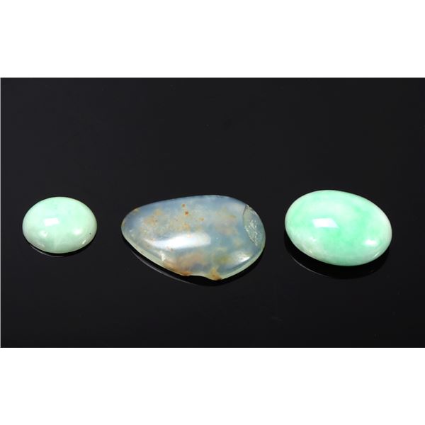 Group of Three Chinese Hardstone Pendants