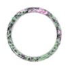 Image 3 : Gorgeous Diamond Cut Chinese Mixed Jade Bangle Bracelet