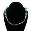 Image 5 : Large Turquoise Native American Necklace with Sterling Silver