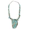 Image 7 : Large Turquoise Native American Necklace with Sterling Silver