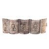 Image 5 : Antique Sterling Silver Storyteller Panel Bracelet
