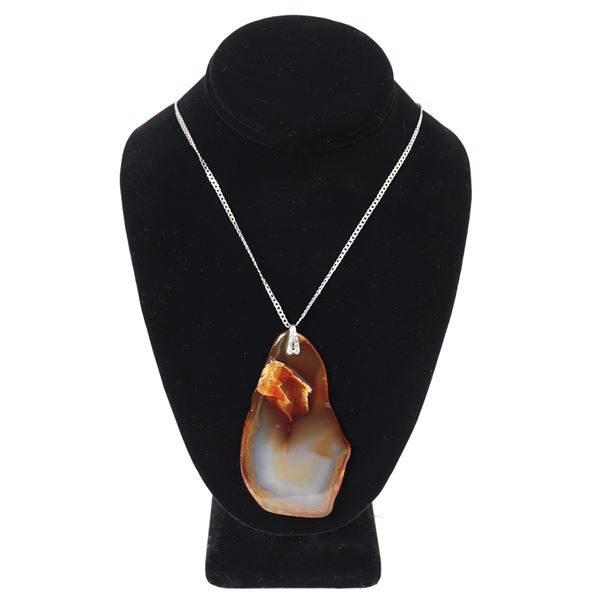 Beautiful Large Slate Agate Pendant