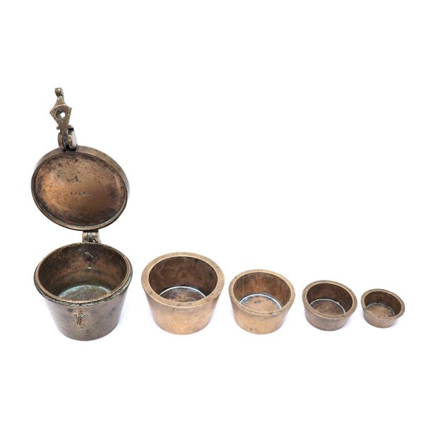 Spanish Apothecary Onzas Measure Set, 18th - 19th c.