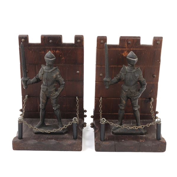 Pair of Armour Knight Bookends