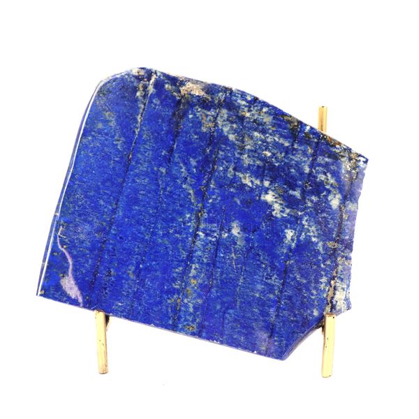 Gorgeous Raw Slab of Lapis Lazuli on Stand