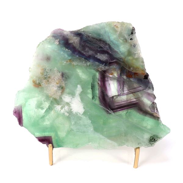 Incredible Slab of Rainbow Fluorite w/Stand