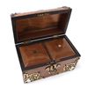 Image 12 : English Burr Walnut, Brass, & Bone Tea Caddy, circa 1860s