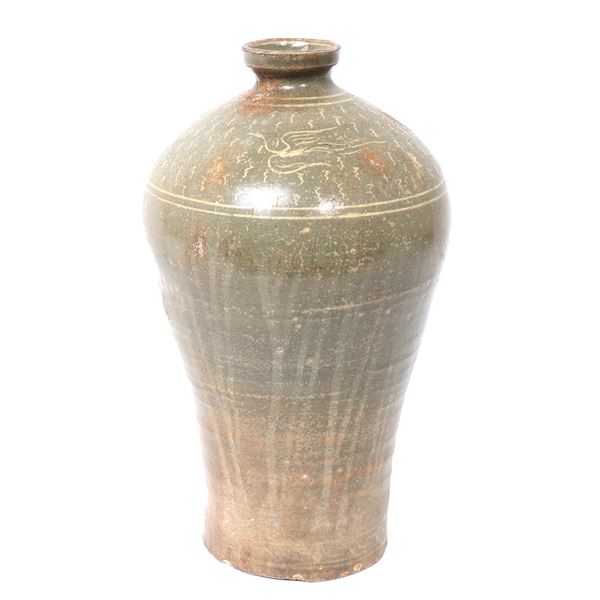 Lovely Antique Korean Celadon Glazed Vase