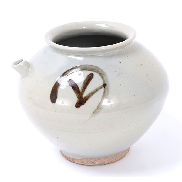 Fine Antique Korean White Glazed Wine Jug