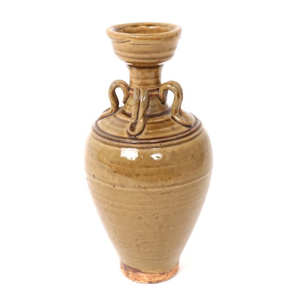 Beautiful Unique Yellow Glazed Korean Jug