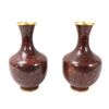 Image 5 : Gorgeous Pair of Red Chinese Cloisonne Vases