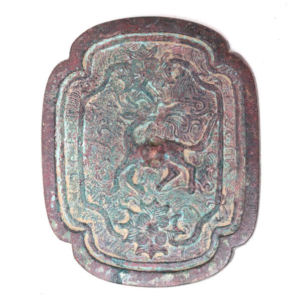 Chinese Bronze Rectangular Mirror