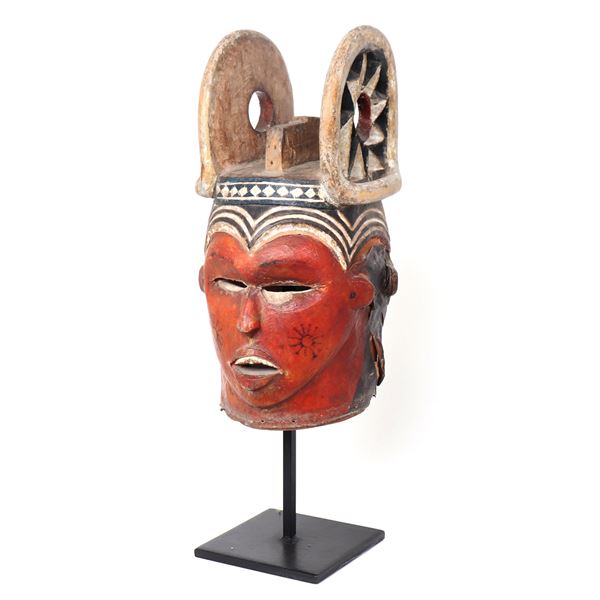 Igbo Horned Janus Helmet Mask, Nigeria