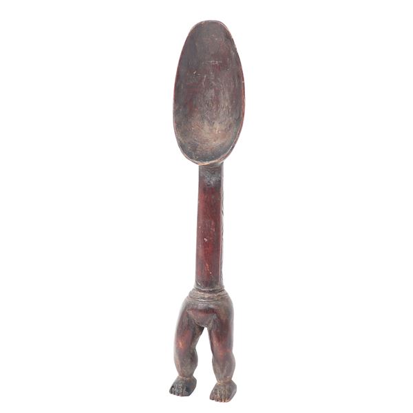Dan Wood Carved Spoon Figure, Guinea Coast