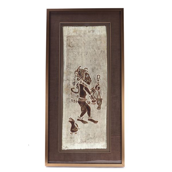 Kenyan Tar Painting, 1970's