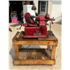 Image 1 : VINTAGE VALVE REFACER - FACE/STEM GRINDING MACHINE - EVERYTHING TURNS ON AND RUNS