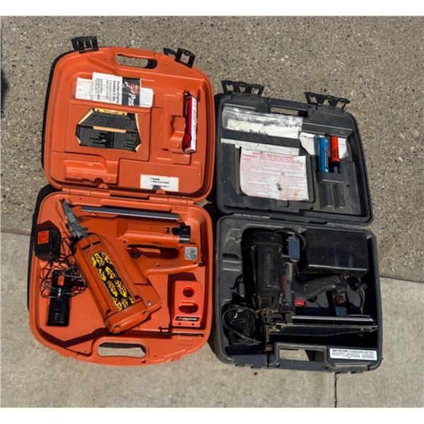 PASLODE CORDLESS FRAMING NAILER MODEL IMCT AND PASLODE CORDLESS FINSH NAILER IM-250F - WORK!