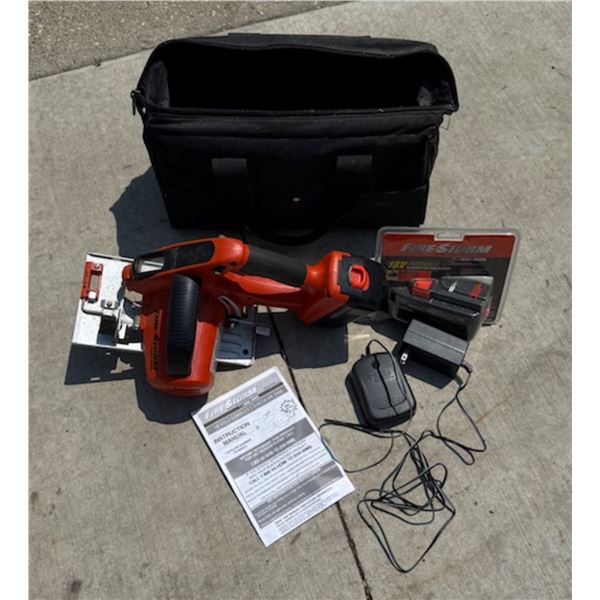 BLACK & DECKER FIRE STORM 18-V CORDLESS CIRCULAR SAW WITH NEW BATTERY - WORKS!