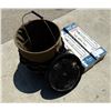 Image 1 : TEL-O-POST SHORTY JACK HEAVY DUTY ADJUSTABLE FLOOR JACKS, PAIR - NEW, IN BOX; AND TOOL BUCKET