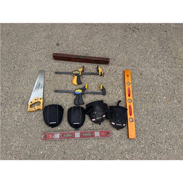 HUSKY KNEE PADS AND QUICK GRIPS AND MISCELLANEOUS ITEMS