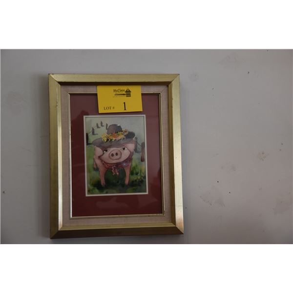 FRAMED "PANIOLO"; SIGNED PEGGY CHUN (12 1/2" X 15 1/2")