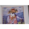 Image 3 : FRAMED PEGGY CHUN PRINT, "COWGIRL"; SIGNED (17 1/2" X 21 1/2")