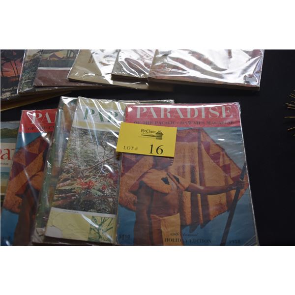COLLECTION OF VINTAGE PARADISE OF THE PACIFIC MAGAZINES (16 PCS)