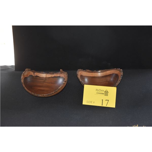 MILO WOOD BOWLS; SIGNED AARON HAMMER #72 & #73 (2 PCS)