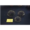 Image 1 : SEA URCHIN METAL WALL HANGINGS (3 PCS)