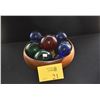 Image 1 : DECORATIVE GLASS BALLS (9 PCS) (DOES NOT INCLUDE BOWL)