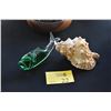 Image 1 : GLASS FISH SCULPTURE & SEA SHELL (2 PCS)