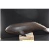 Image 2 : VINTAGE IRON WOOD WHALE SCULPTURE (17") (DOES NOT INCLUDE STAND)