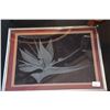 Image 3 : PRINCESS KAIULANI COLLECTOR PLATE, FRAMED VINTAGE ETCHED GLASS ART W/BIRD OF PARADISE & SHELL W/KOA 