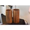 Image 2 : PAIR WOODEN VASES (PAIR)